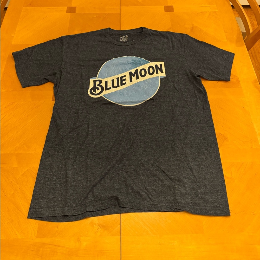 Blue Moon Men's Heather Blue Graphic Tee